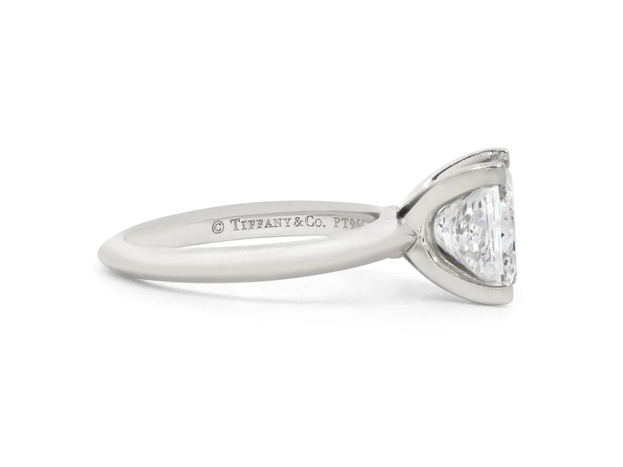 Tiffany & Co. Diamond Solitaire Ring, 2.54 carat G/VVS2, in Platinum