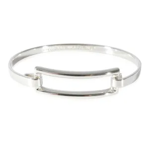 TIFFANY & CO SILVER MODERN RECTANGLE BANGLE BRACELET