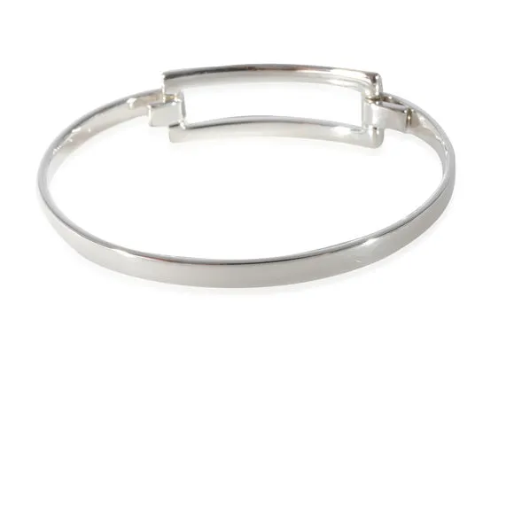 TIFFANY & CO SILVER MODERN RECTANGLE BANGLE BRACELET