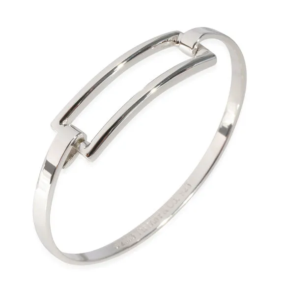 TIFFANY & CO SILVER MODERN RECTANGLE BANGLE BRACELET