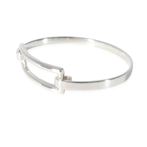 TIFFANY & CO SILVER MODERN RECTANGLE BANGLE BRACELET