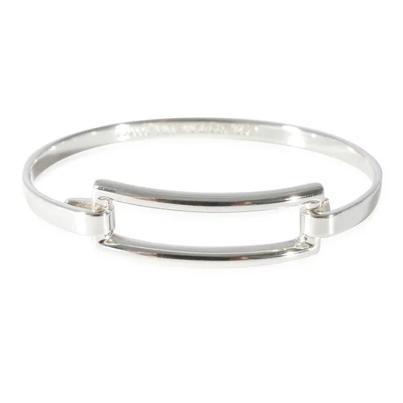 TIFFANY & CO SILVER MODERN RECTANGLE BANGLE BRACELET