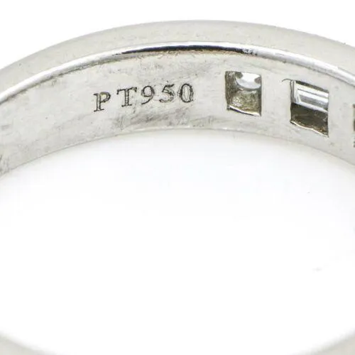 Tiffany & Co. Women's Round Baguette Diamond Band Ring in Platinum Size 5