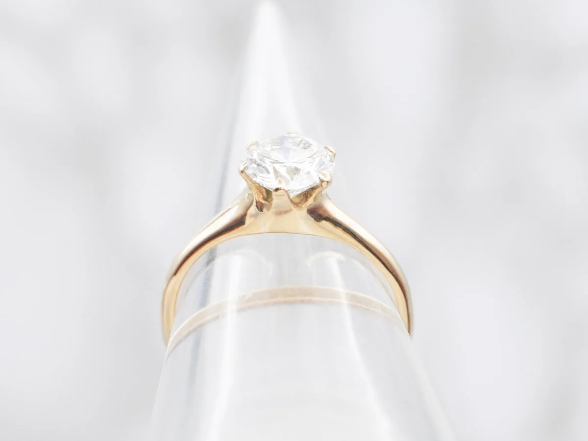 Timeless One-Carat Diamond Solitaire Engagement Ring