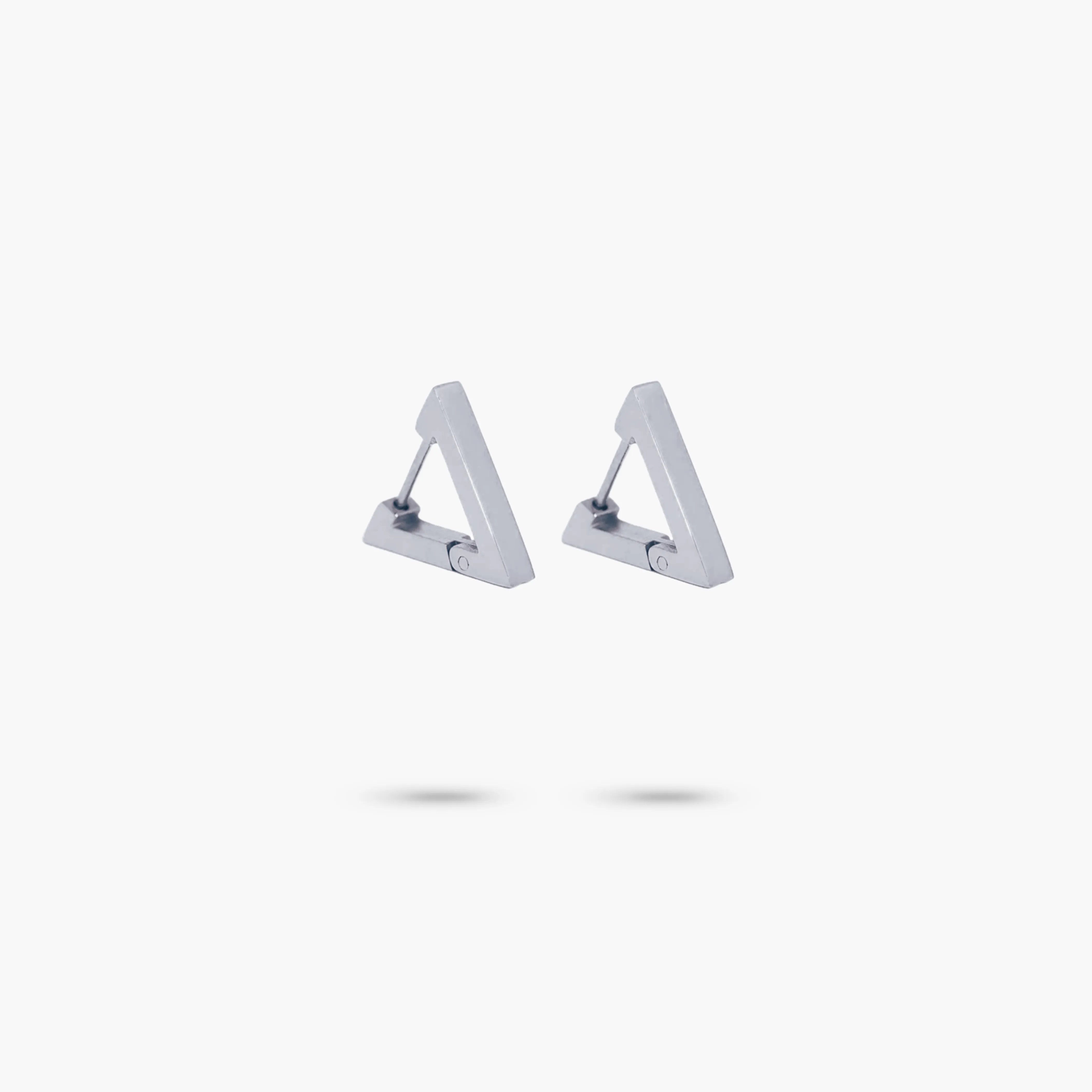 Titanium Triangle Huggie Earrings