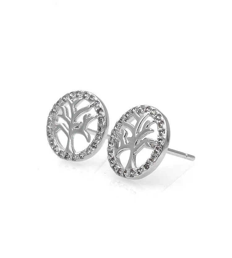 Tree of Life Sterling Silver Stud/Minimalist Earrings