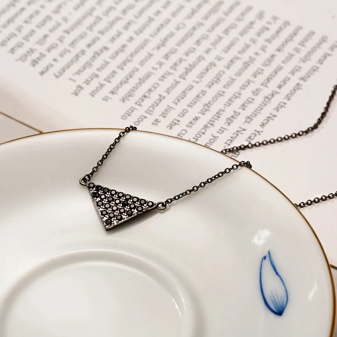 Triangle Pendant Necklace Multiple Perspectives collection Designed by Alexandra Baltazar