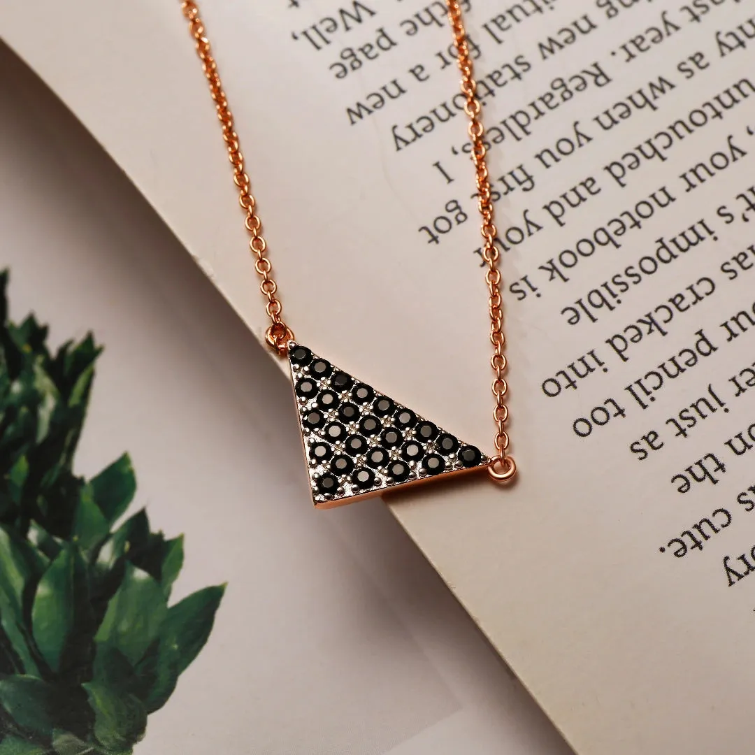 Triangle Pendant Necklace Multiple Perspectives collection Designed by Alexandra Baltazar