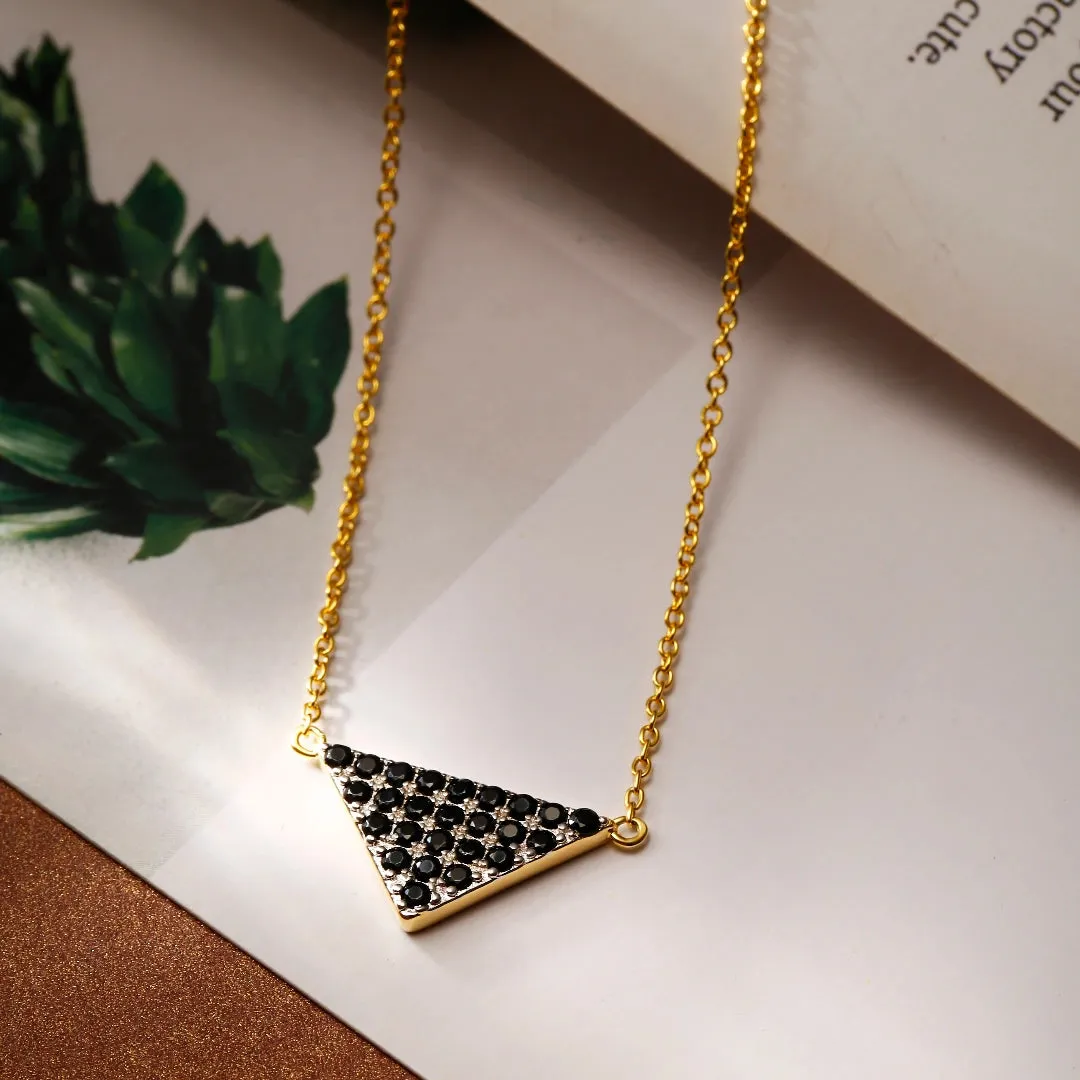 Triangle Pendant Necklace Multiple Perspectives collection Designed by Alexandra Baltazar