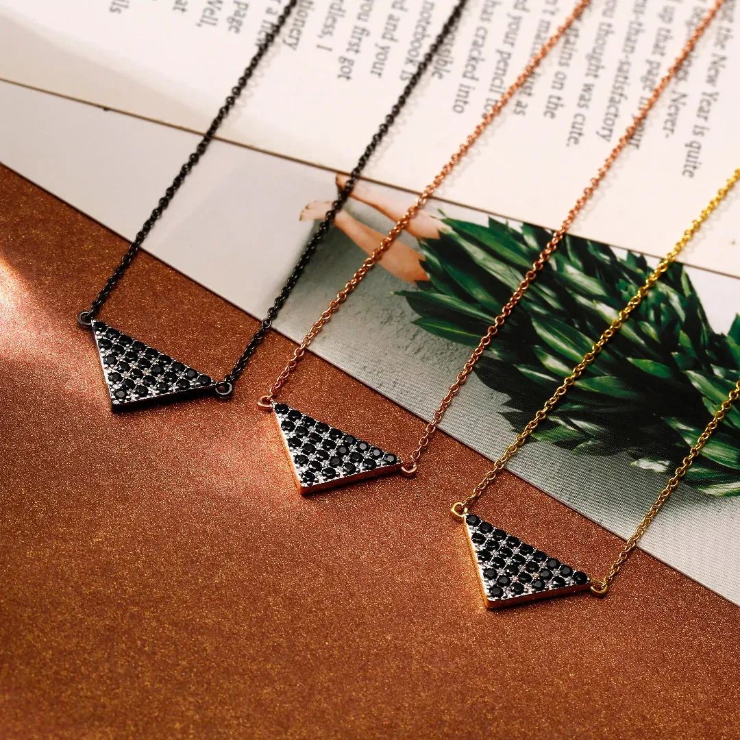 Triangle Pendant Necklace Multiple Perspectives collection Designed by Alexandra Baltazar