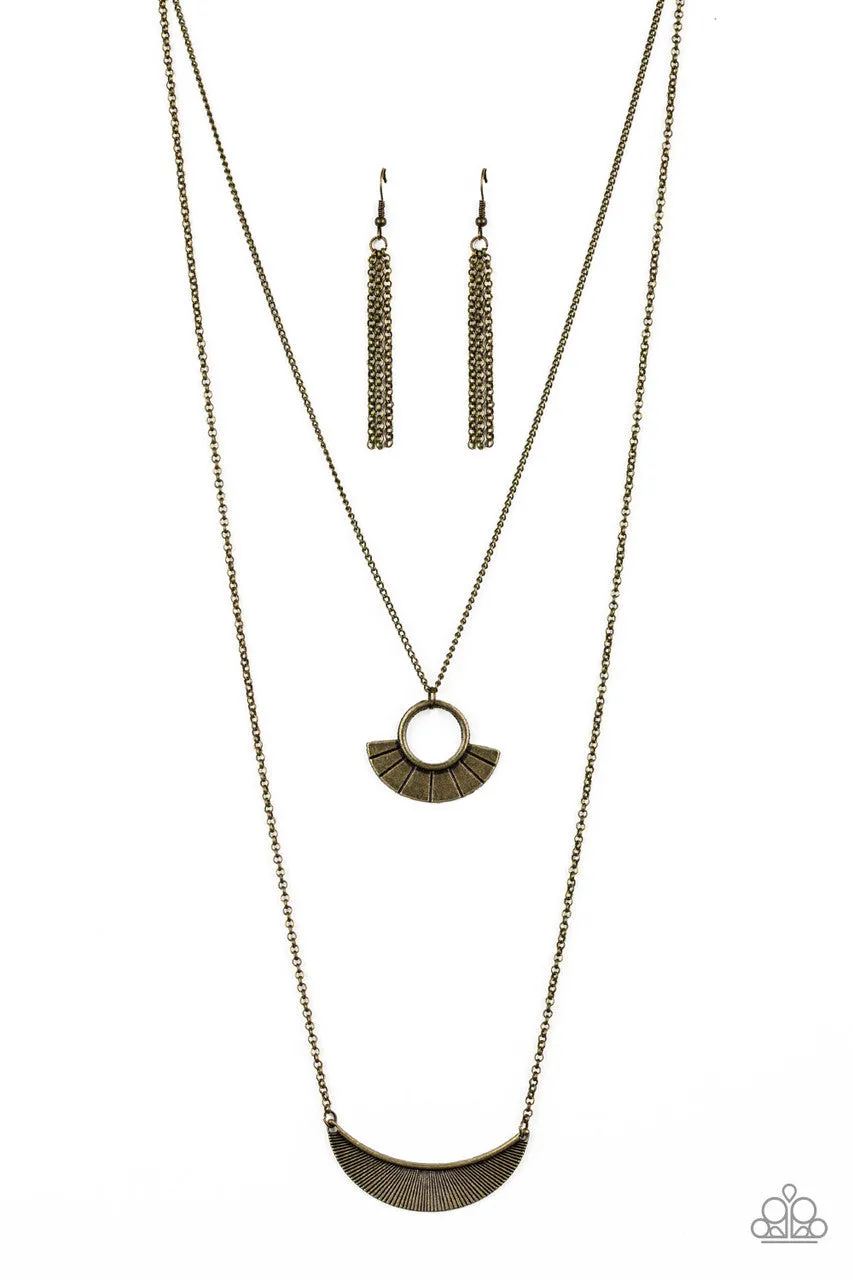 Tribal Trek Brass Paparazzi Necklace