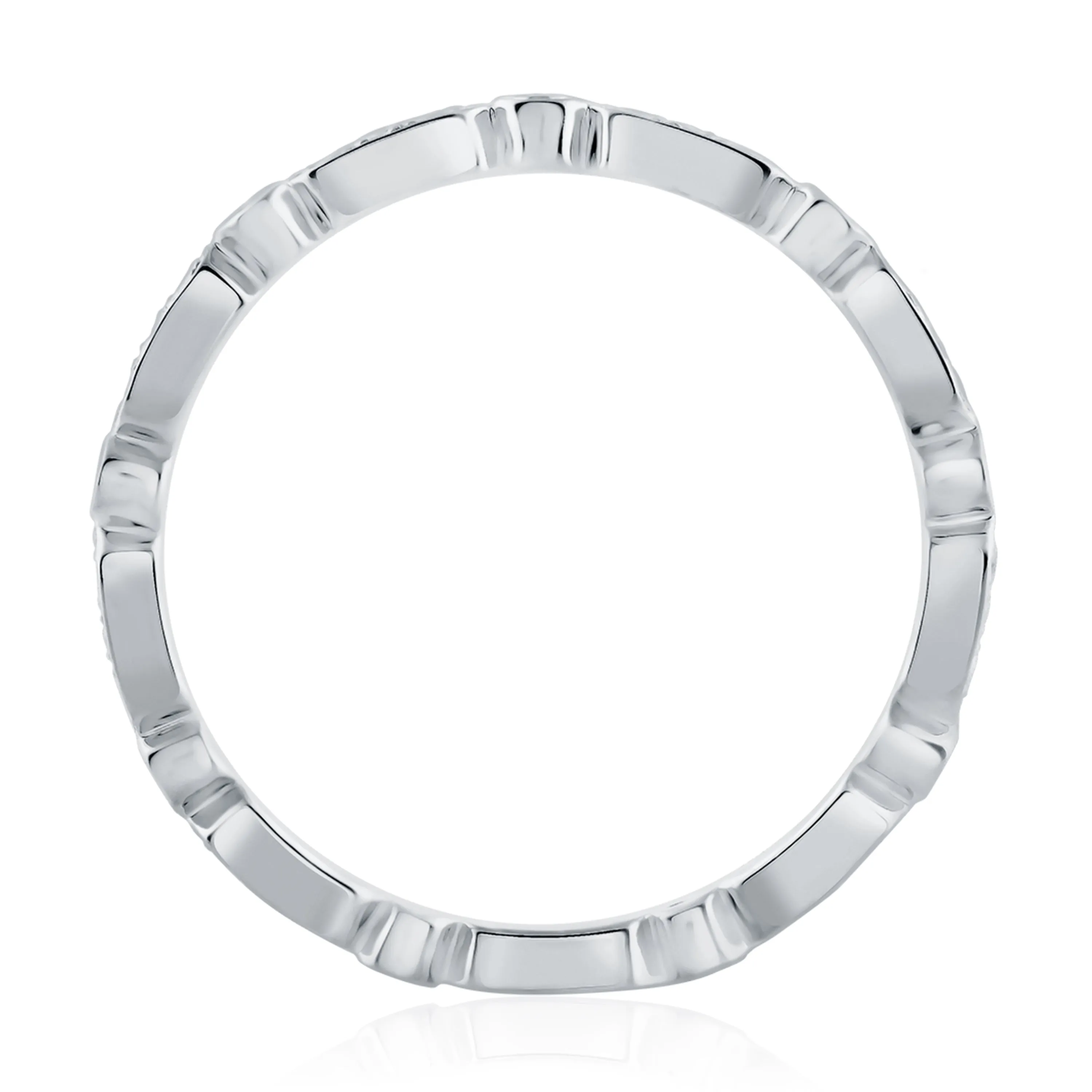 Triple and Single Set Diamond Stackable Band