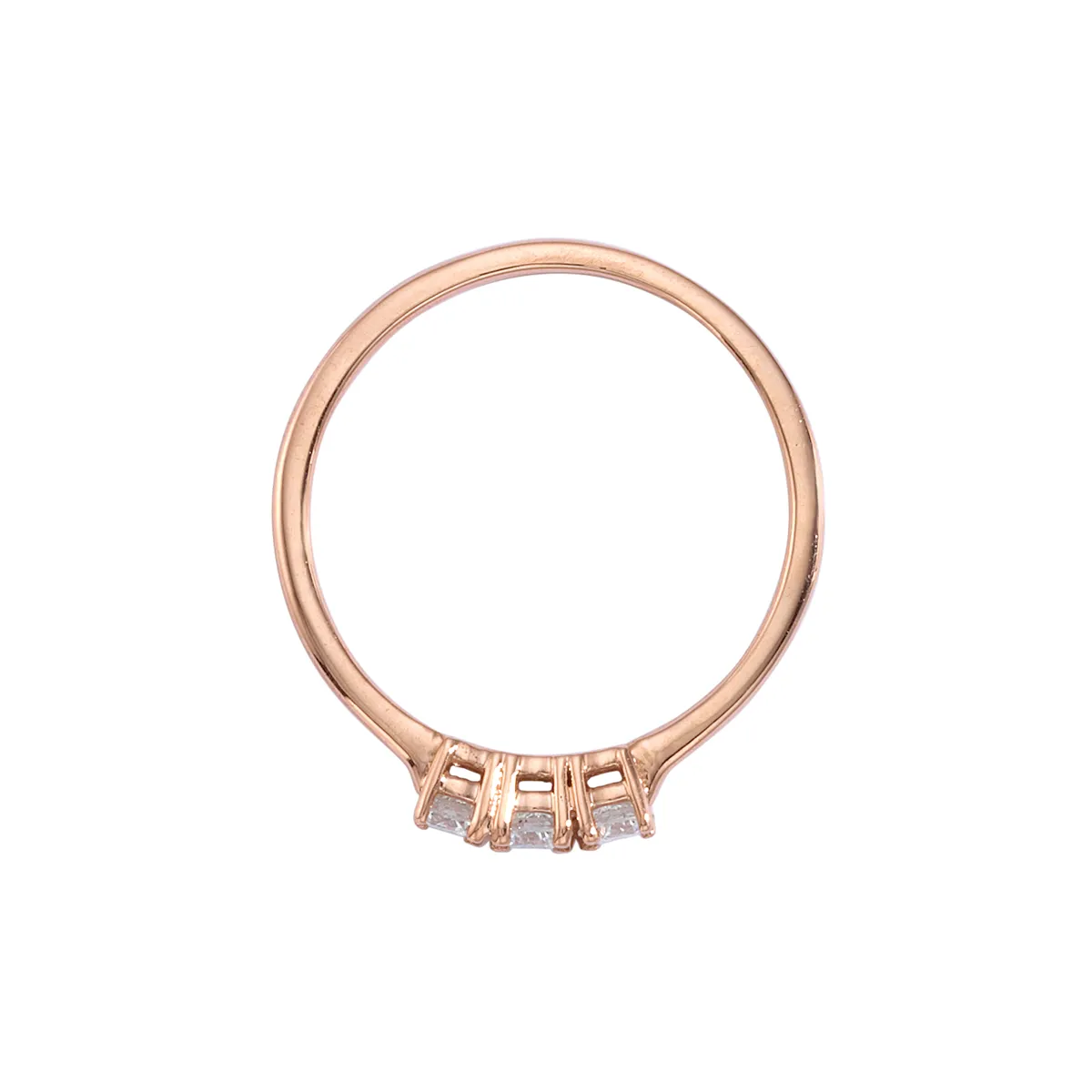 triple white diamond ring