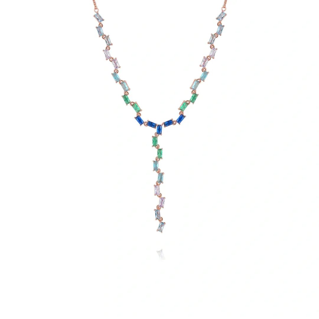 Turquoise Style Chain Necklace Cascade Collection by Vicky Kim