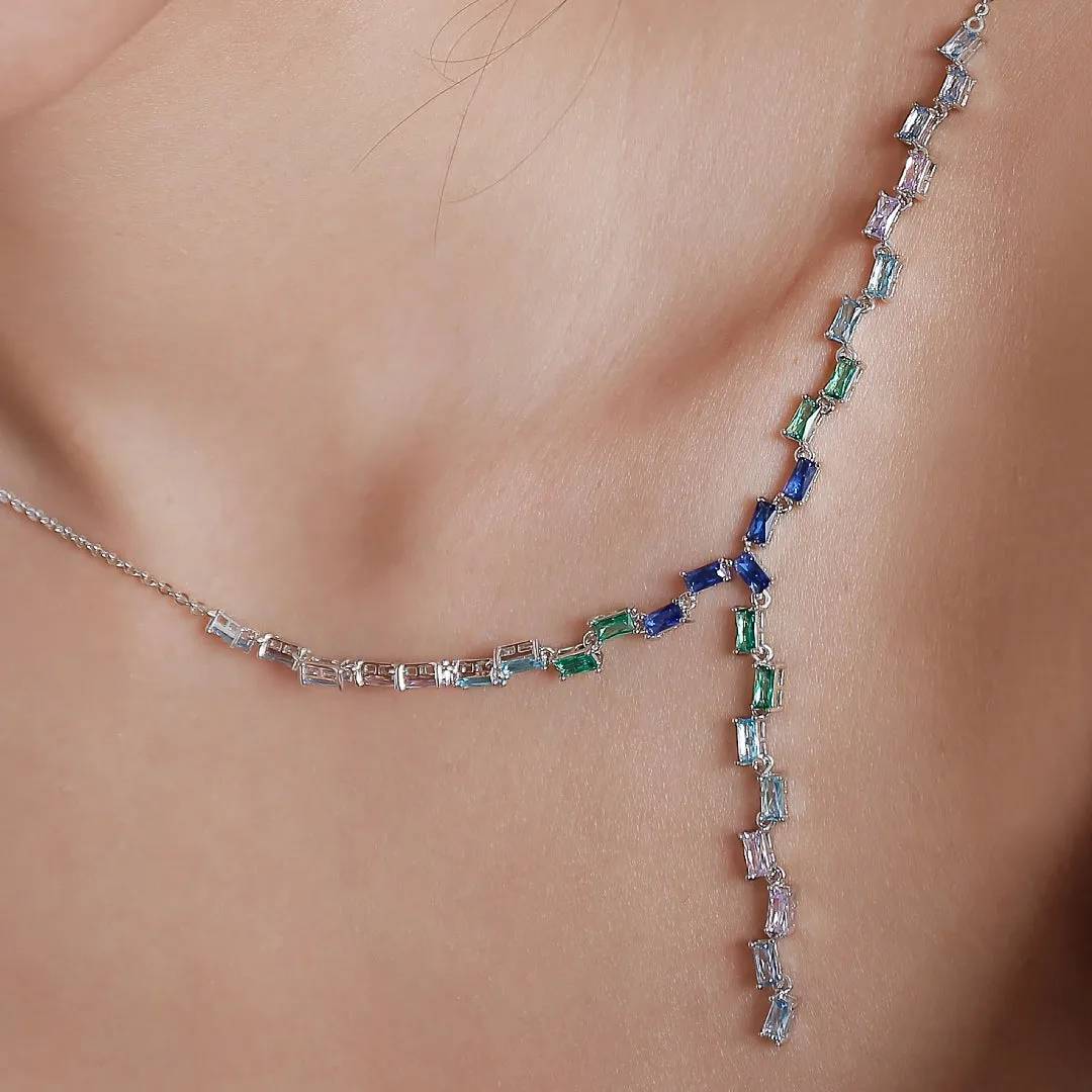 Turquoise Style Chain Necklace Cascade Collection by Vicky Kim