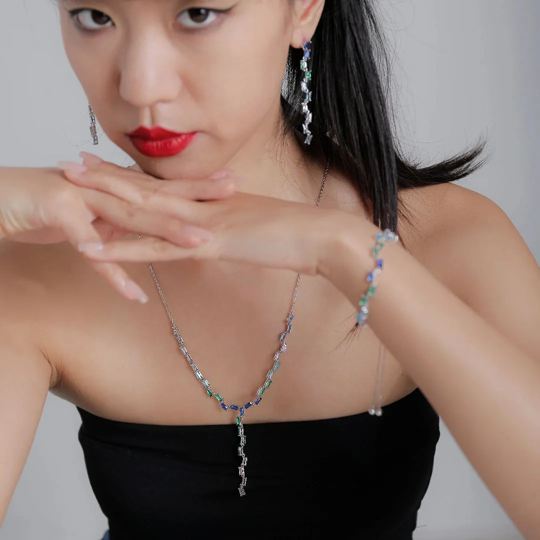Turquoise Style Chain Necklace Cascade Collection by Vicky Kim