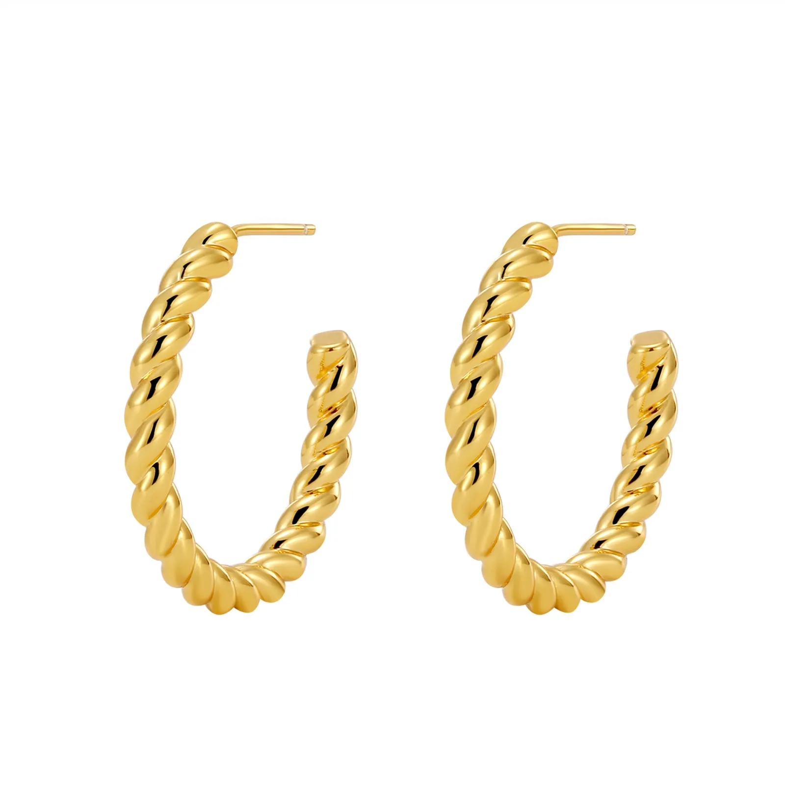 TwistChic Minimalist Hoop Earrings