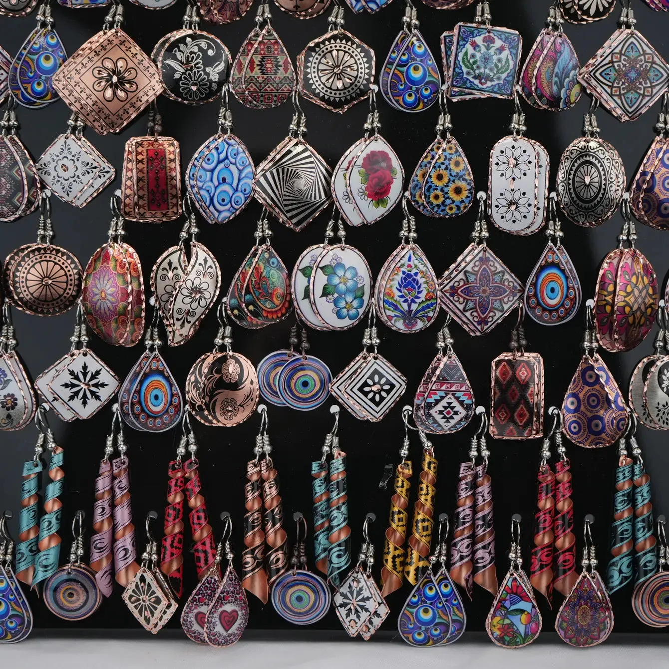 Unique Handmade Earring Set - 105 Set (Includes Display )