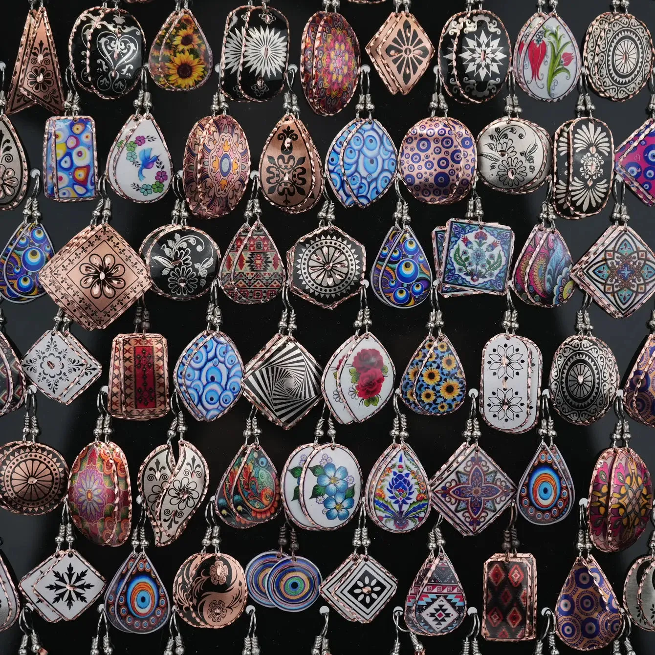 Unique Handmade Earring Set - 105 Set (Includes Display )