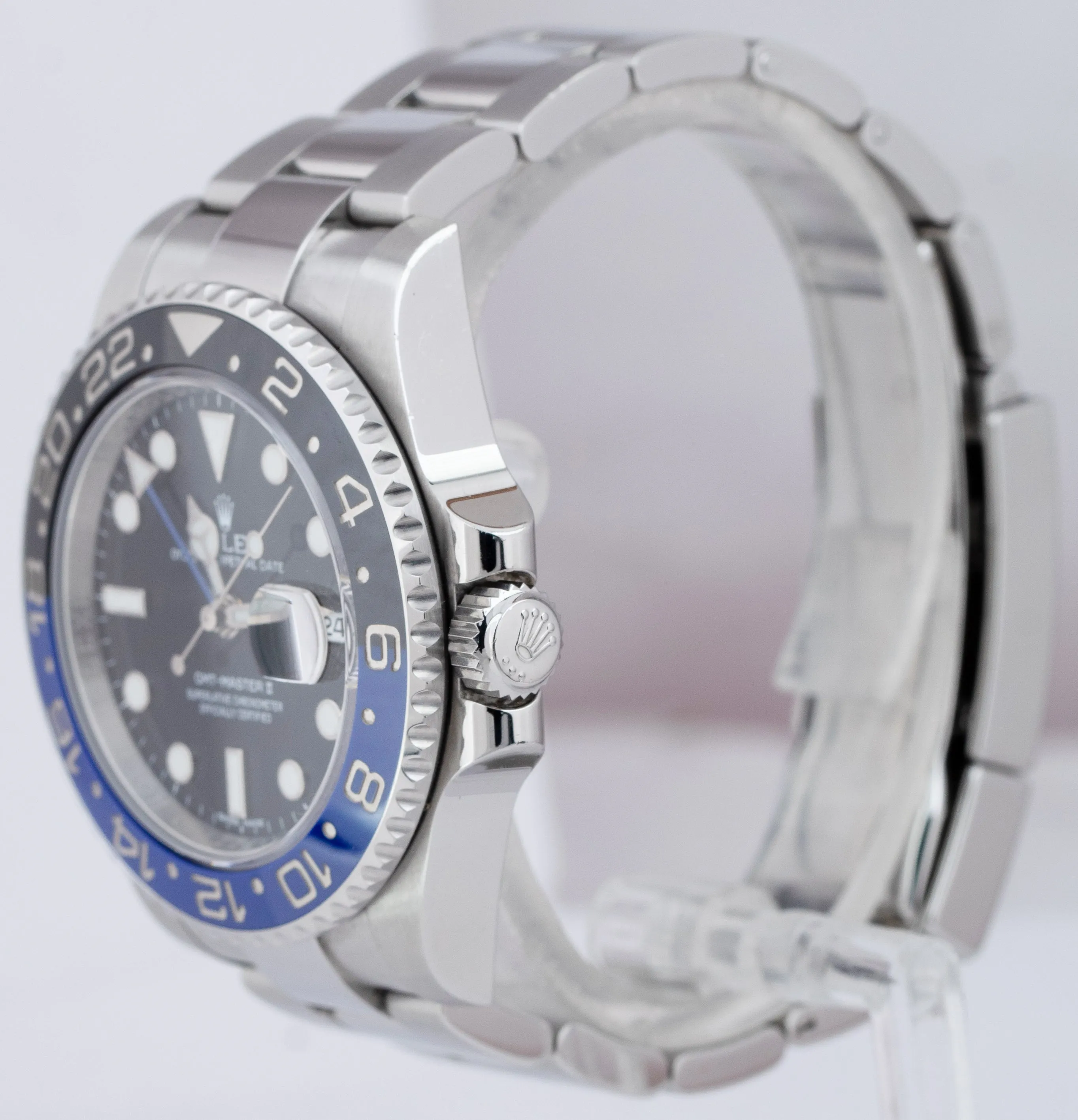 UNPOLISHED 2015 Rolex GMT-Master II Batman Ceramic 40mm Watch 116710 BLNR B P