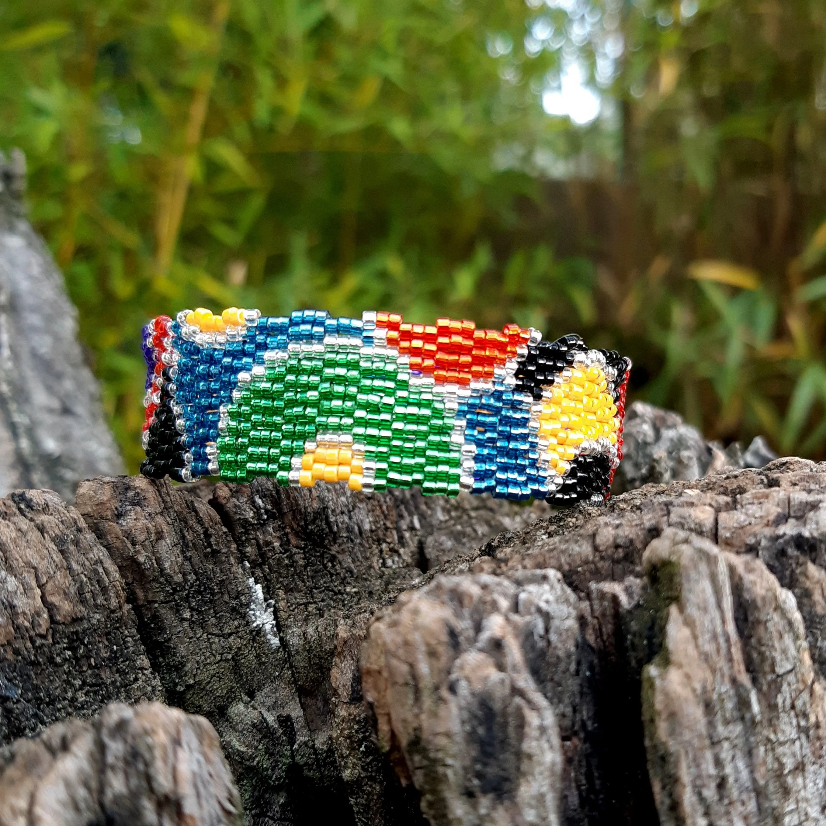 Vertical Peyote Pattern - Bracelet CERCLES MULTICOLORES