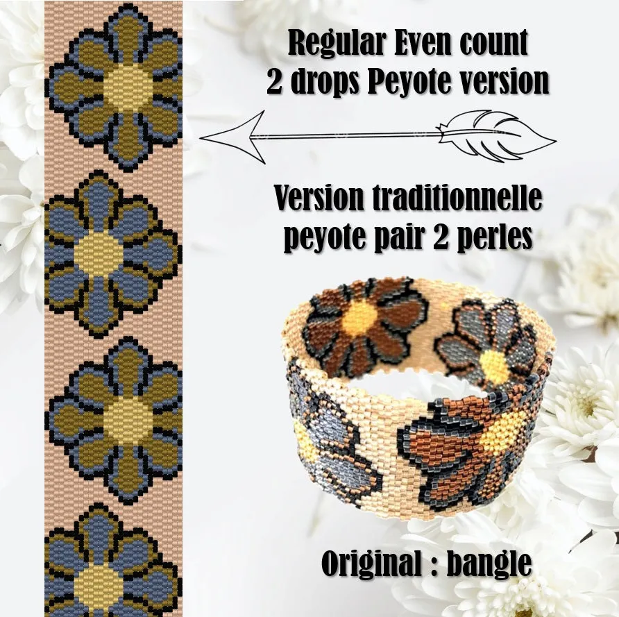Vertical Peyote Pattern - Bracelet GIGI