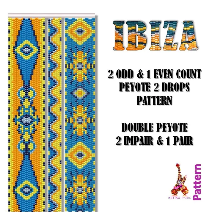 Vertical Peyote Pattern - Bracelet IBIZA