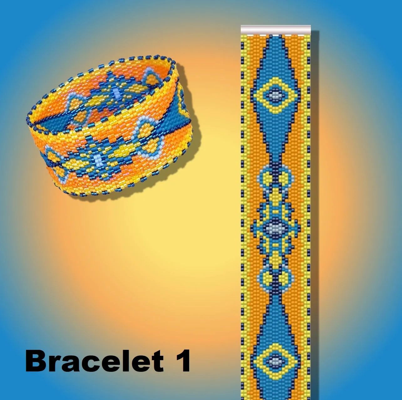 Vertical Peyote Pattern - Bracelet IBIZA