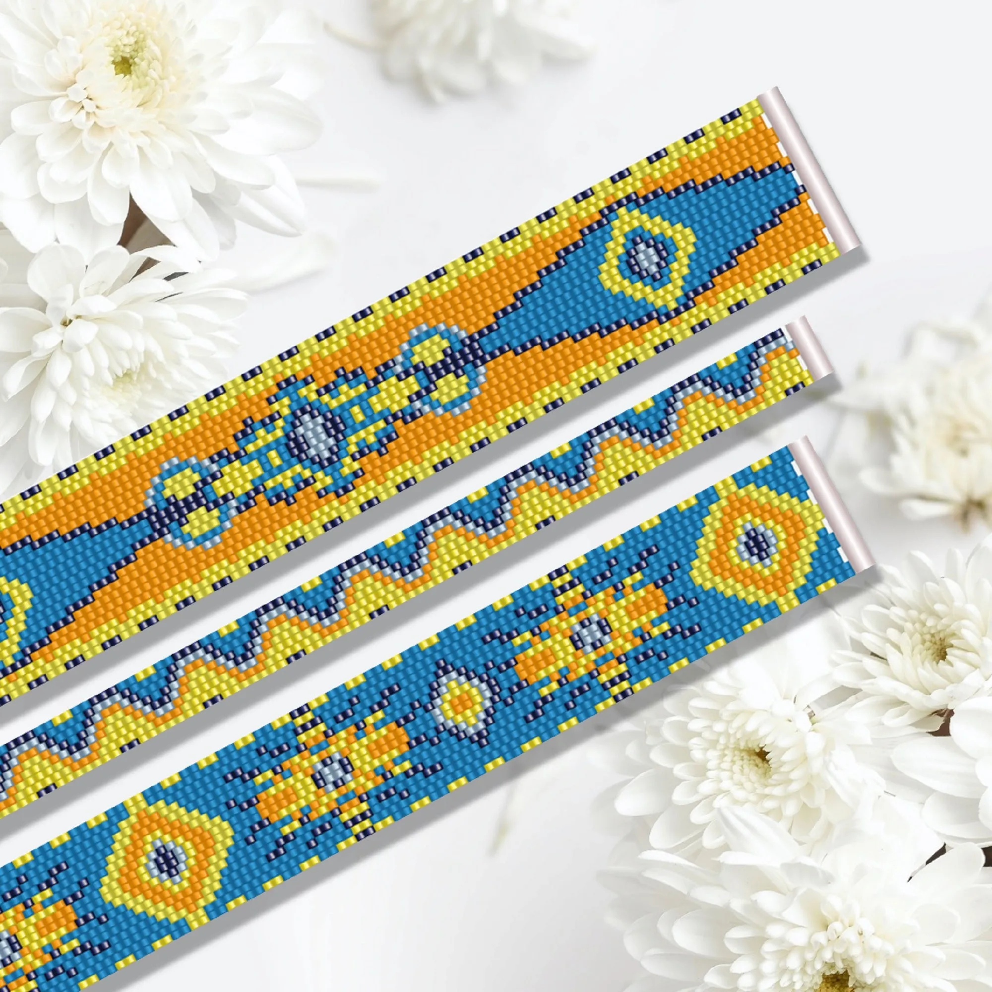 Vertical Peyote Pattern - Bracelet IBIZA