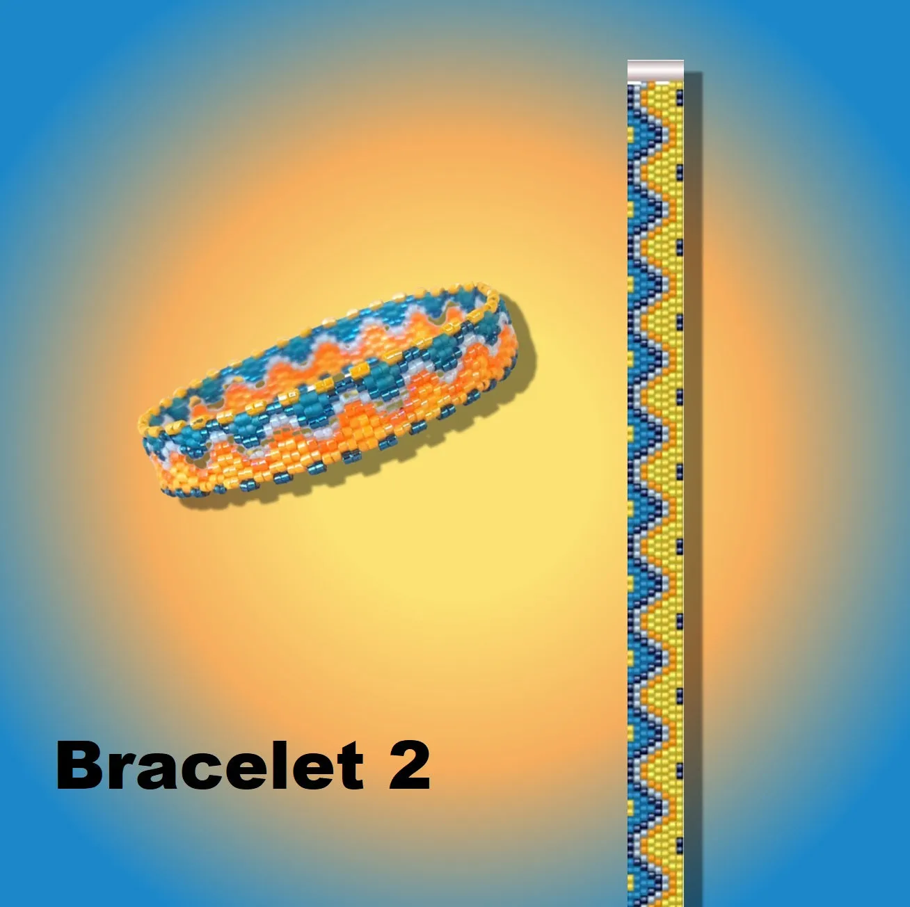 Vertical Peyote Pattern - Bracelet IBIZA