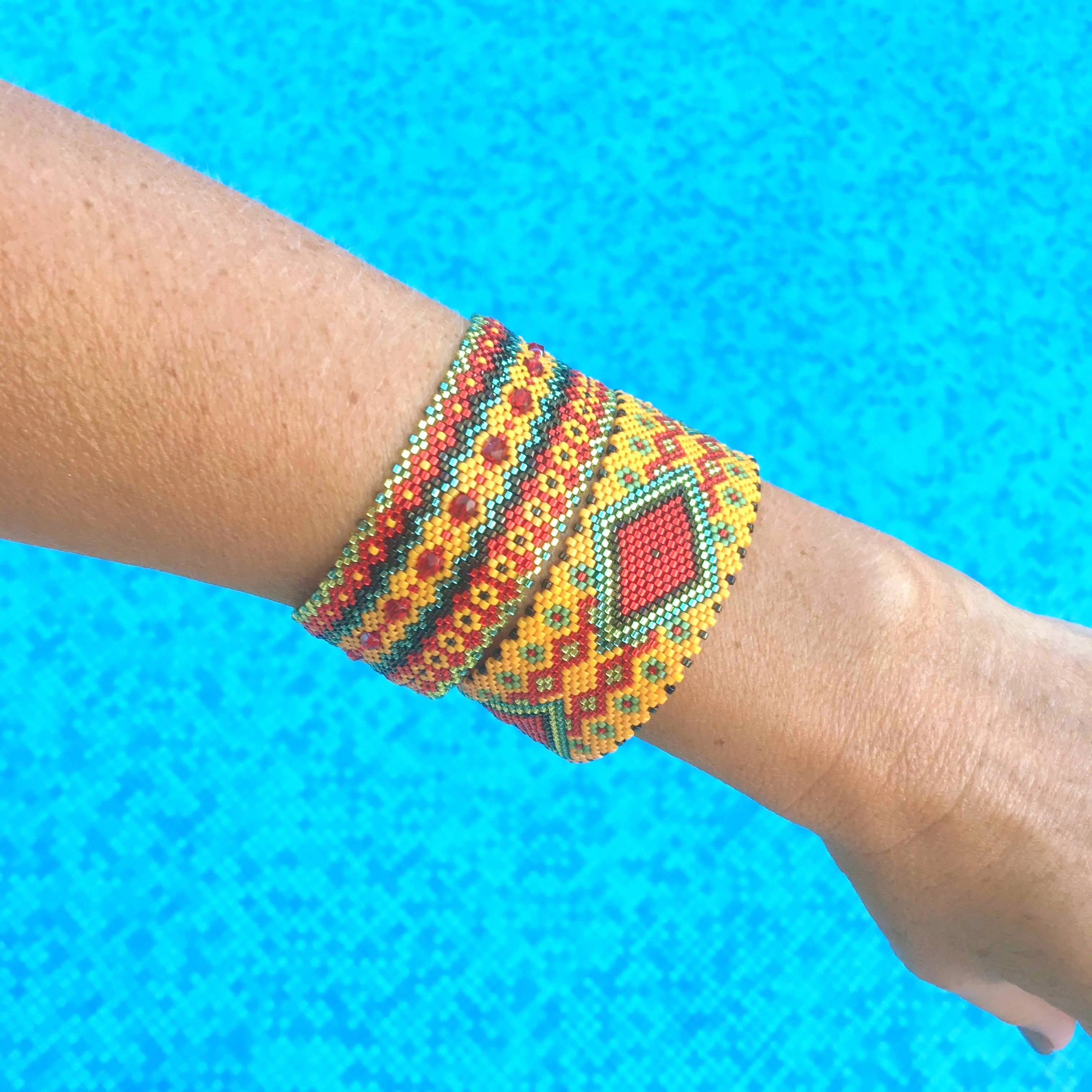 Vertical Peyote Pattern - Bracelet PROVENCE