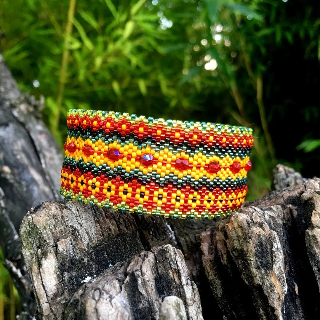 Vertical Peyote Pattern - Bracelet PROVENCE