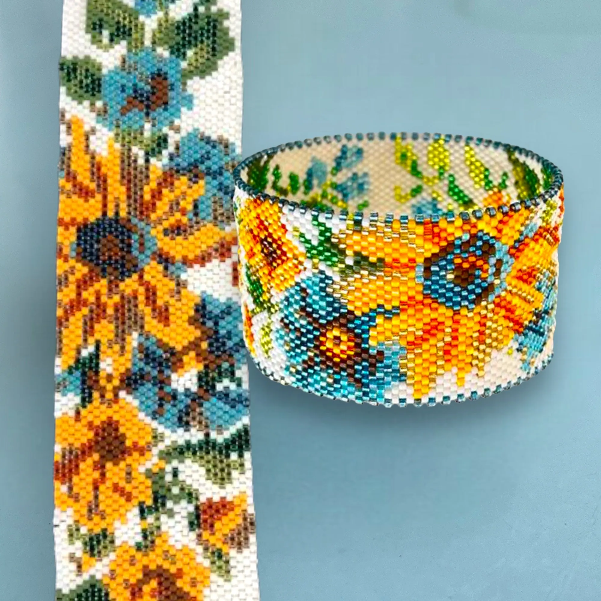 Vertical Peyote Pattern - Bracelet SPRING