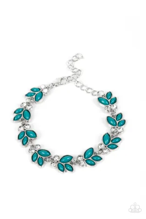 Vineyard Variety - Blue - Beaded Leaf Paparazzi Lobster Claw Bracelet