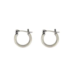 Vintage Silver Minimalist Huggie Earrings