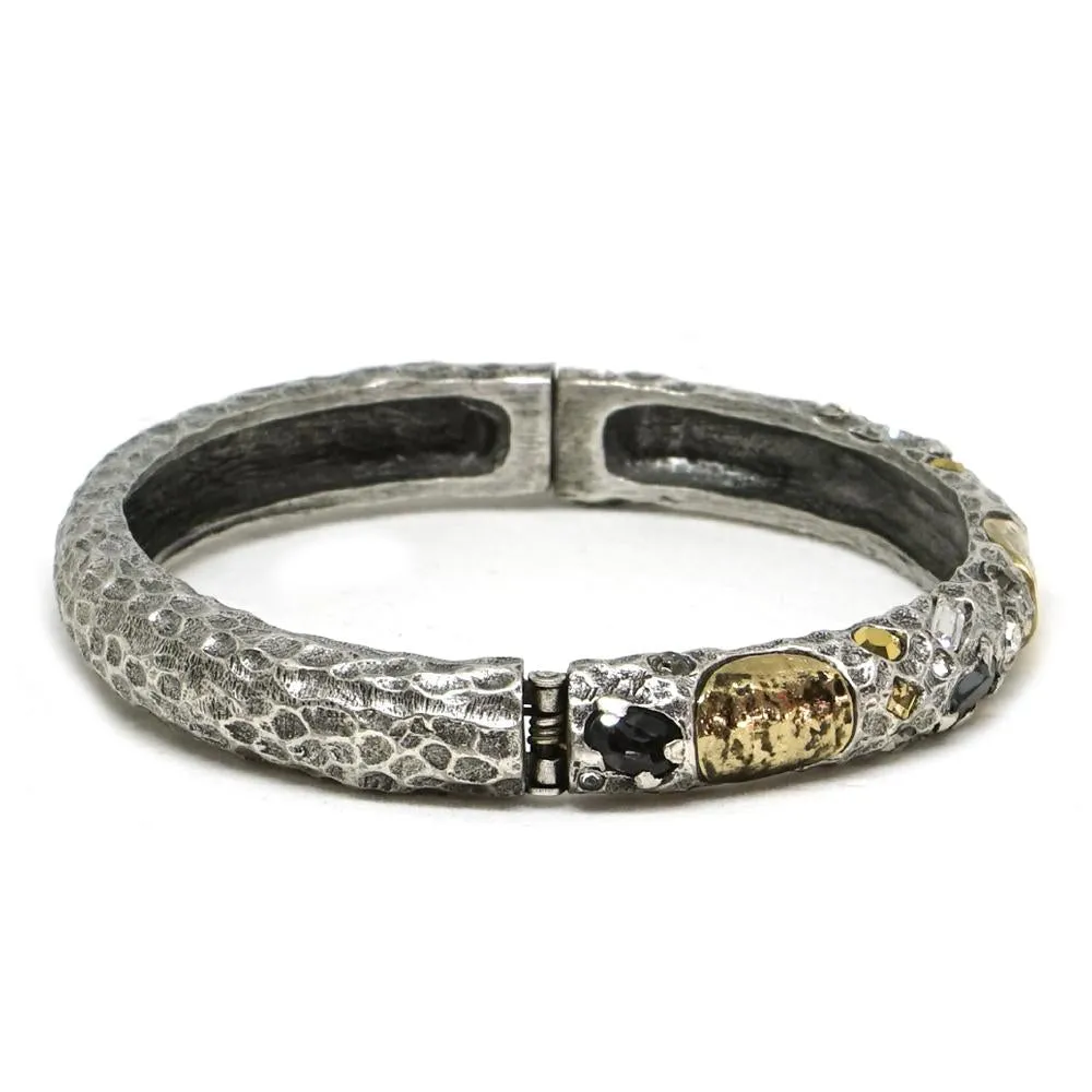 Vintage Silver Oval Empire Bangle