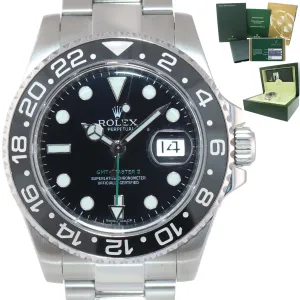 Warranty Papers Rolex GMT Master II 116710 Steel Black Ceramic Watch Box