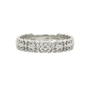 White Gold Stackable Band