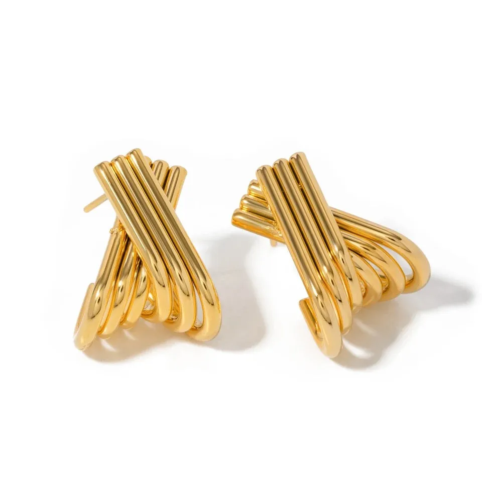 X Square Earrings