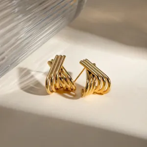 X Square Earrings