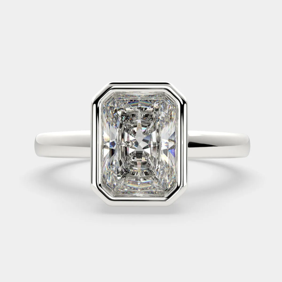 Xenia Radiant Cut Halo Pave Solitaire Engagement Ring Setting