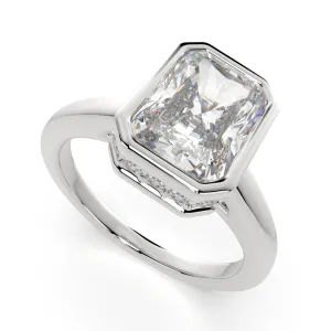 Xenia Radiant Cut Halo Pave Solitaire Engagement Ring Setting