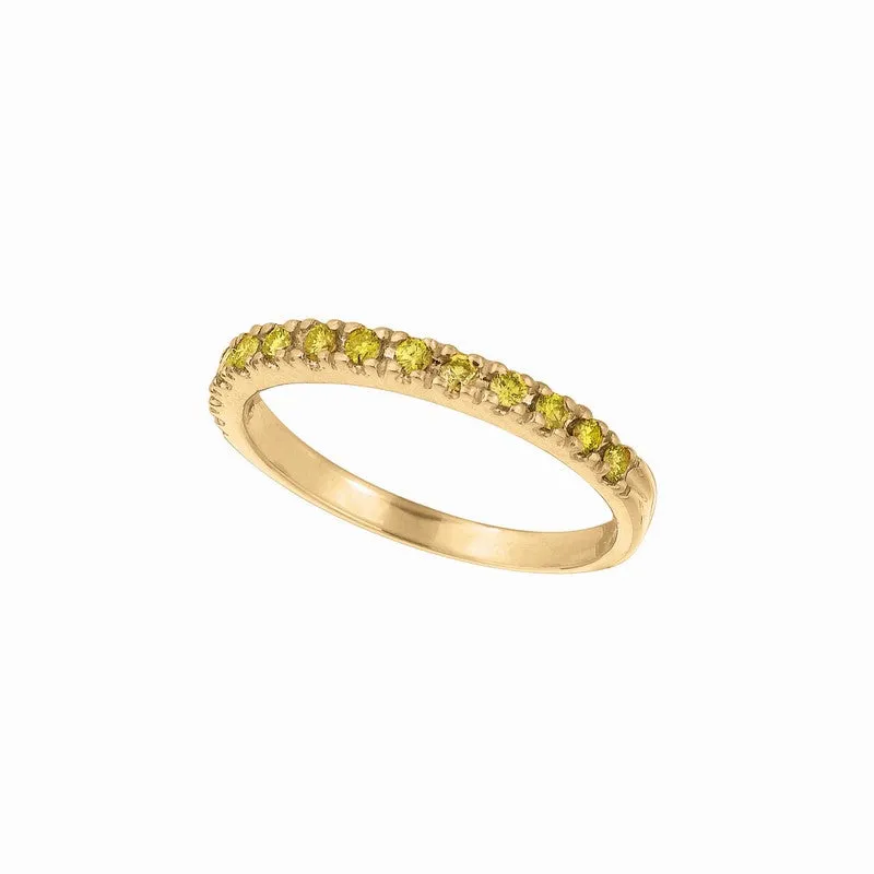 YELLOW DIAMOND STACKABLE RING, 14K YELLOW GOLD 14K GOLD (0.25 CTW)