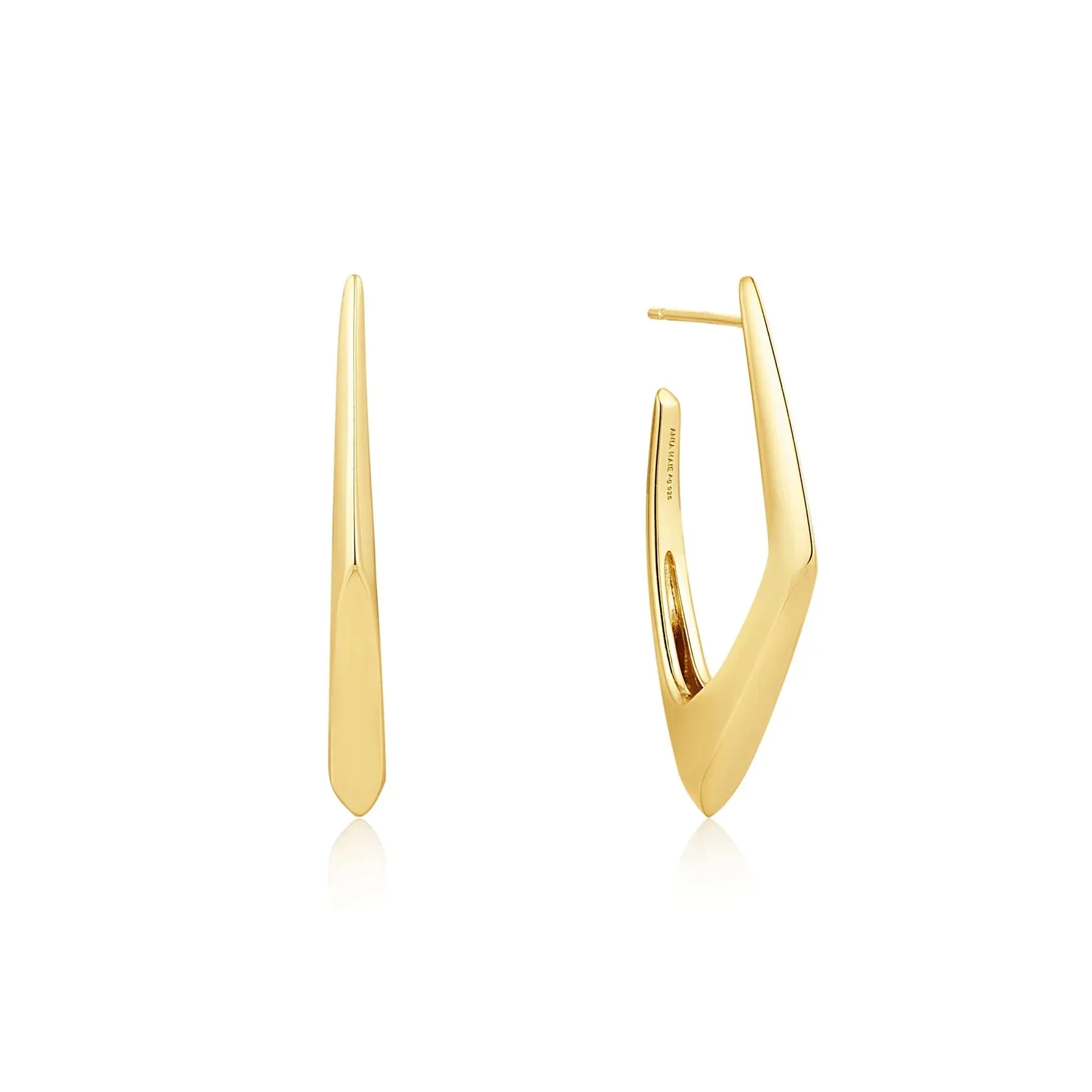 Zoom Gold Geometric Hoop Earrings