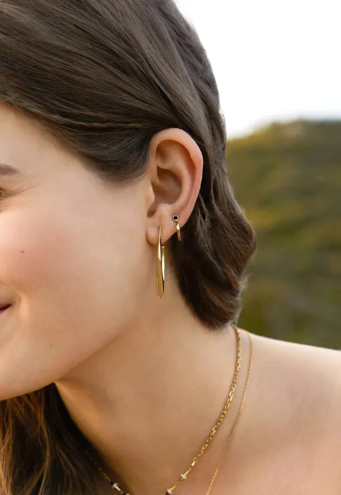 Zoom Gold Geometric Hoop Earrings